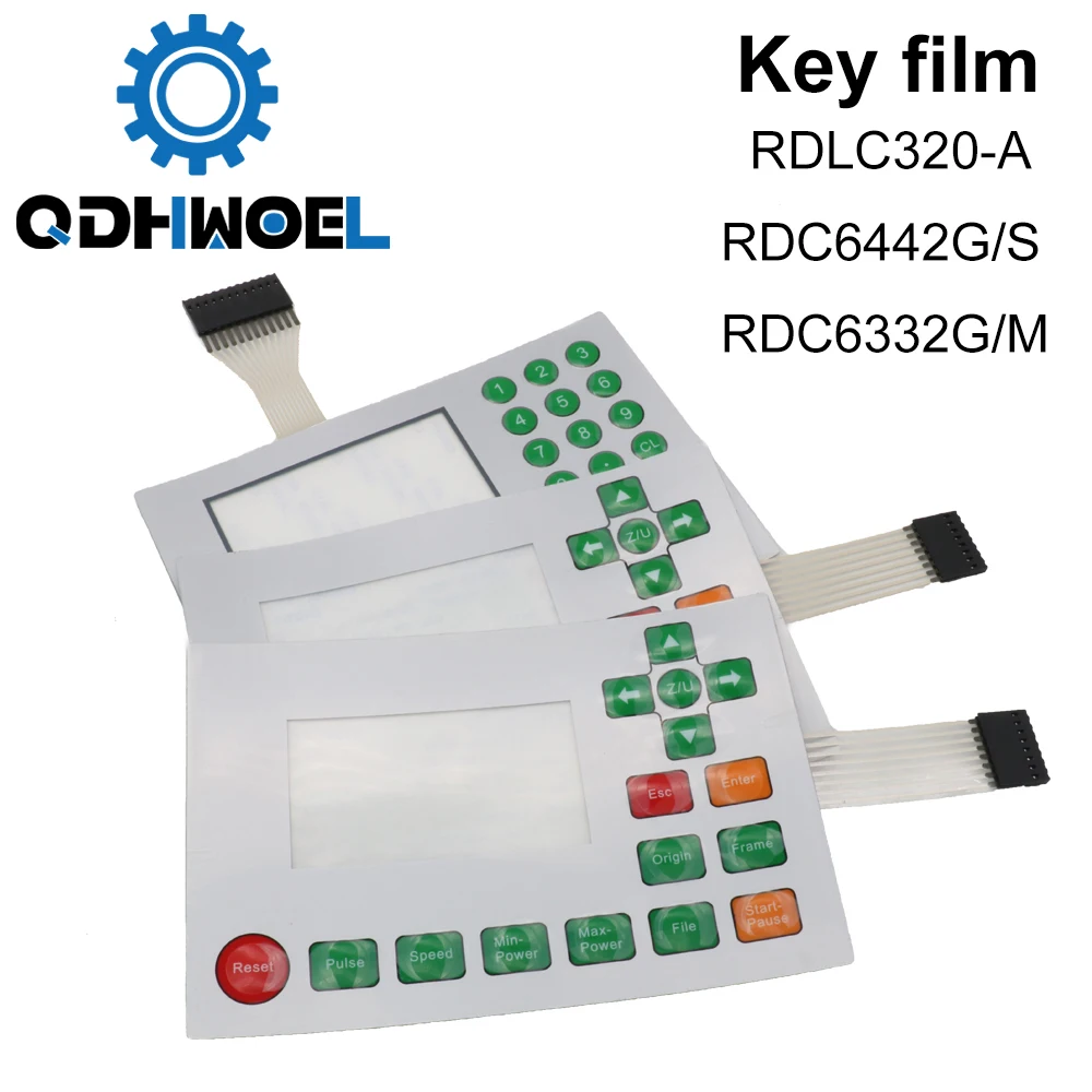 

QDHWOEL Ruida Membrane Switch for RDLC320-A RDC6332G RDC6332M RDC6442S RDC6442G Key Film Keyboard Mask