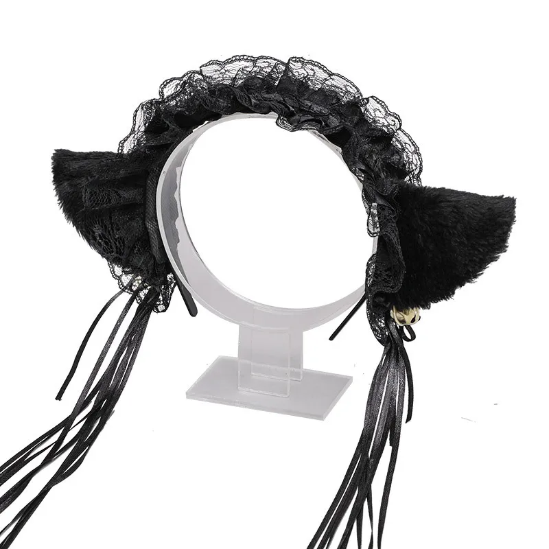Lolita สัตว์แมวฟ็อกซ์หูอะนิเมะคอสเพลย์เครื่องแต่งกาย Faux FUR Hairband สาวฮาโลวีนผม Hoops อุปกรณ์เสริม
