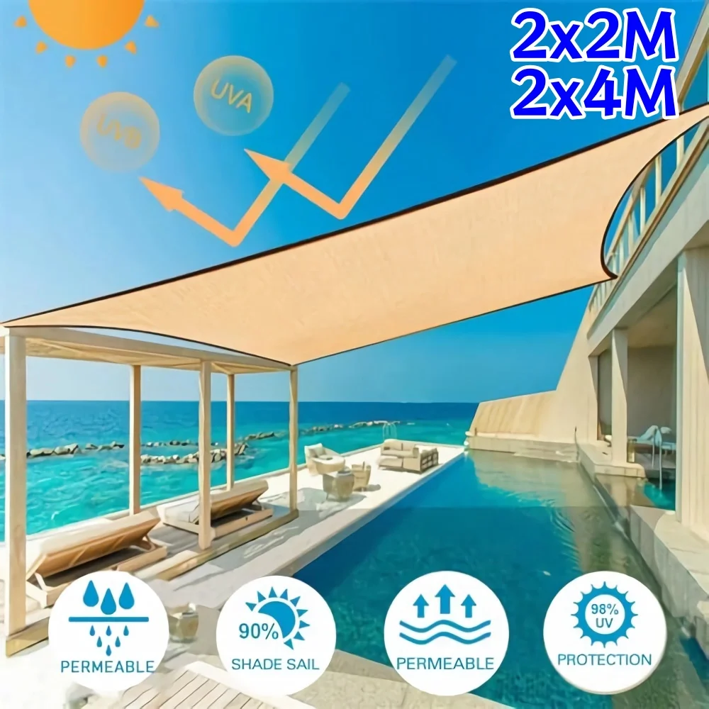 

Ткань для солнцезащитного козырька-садовая сетчатая крышка с люверсами для открытой беседки, патио, террасы, растений, теплицы, бассейна