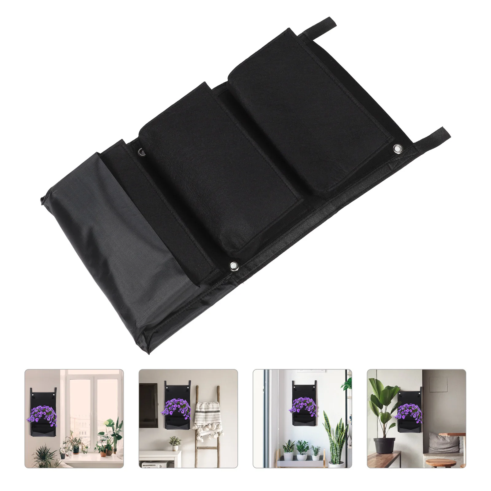 

Vertical Hanging Wall Planter Large Capacity Thicken Felt Plant Growing Bag for Garden Balcony Fence Indoor Outdoor Decoration