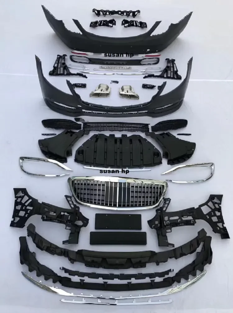 bodykit for  w221 To W222 s class w222 Mercedes included headlamp tail lamp fender side mirrios For mercedes benz Body kit