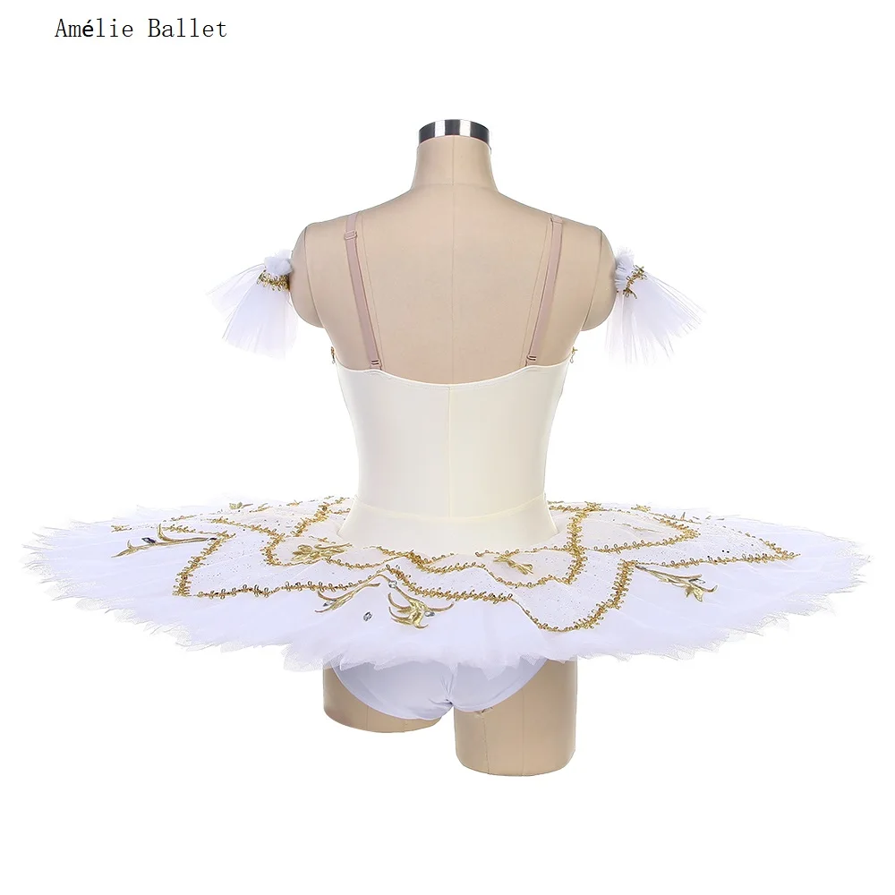 Bll430 rosa pálido/marfim elastano pré-profissional ballet tutu adulto criança bailarina trajes de desempenho de palco panqueca tutu