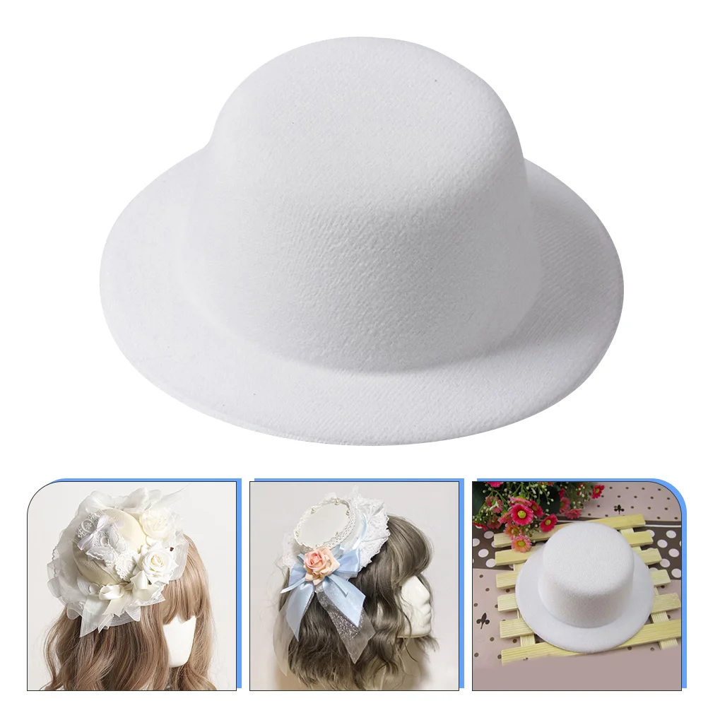 

4 Pcs Hat Embryo Small Top Attractive Crafts Hair Clip DIY Formal Hats Barrettes Tops Net Creative Decor Accessory