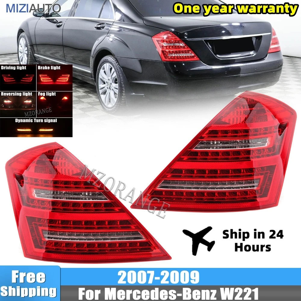 

Задние фары в сборе для Mercedes-Benz W221 S-Class 2007 2008 2009, противотуманный стоп, сигнал поворота, стоп-сигнал, автомобильные аксессуары