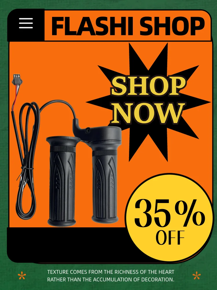 WUXING 20X Full Twist Throttle Rechter Griff für E-Bike/E-Scooter/Motorrad 24V-72V mit SM-Anschluss – Detail 5