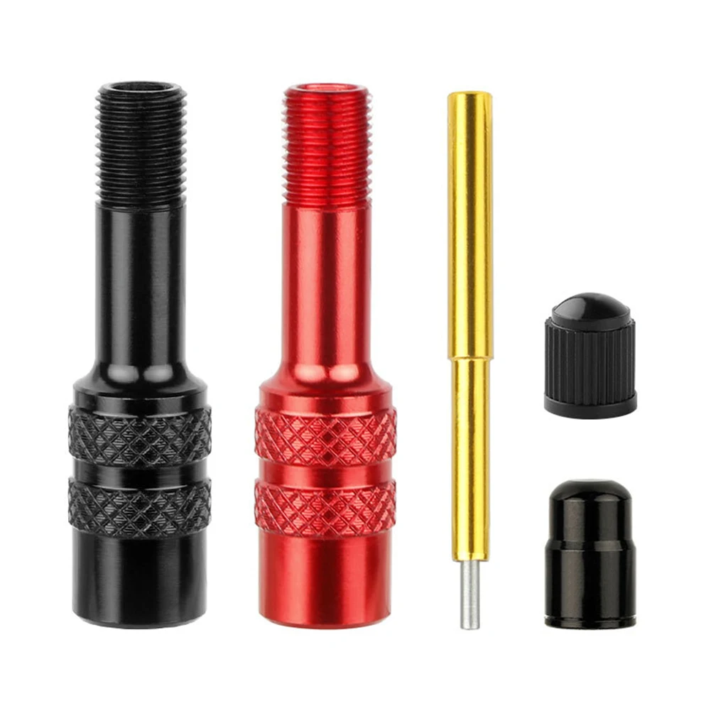 Bicycle Air Fork Front Fork Shock Absorber Rear Tank Aluminum Alloy Valve Adapter Air Fork Extension Conversion Nozzle