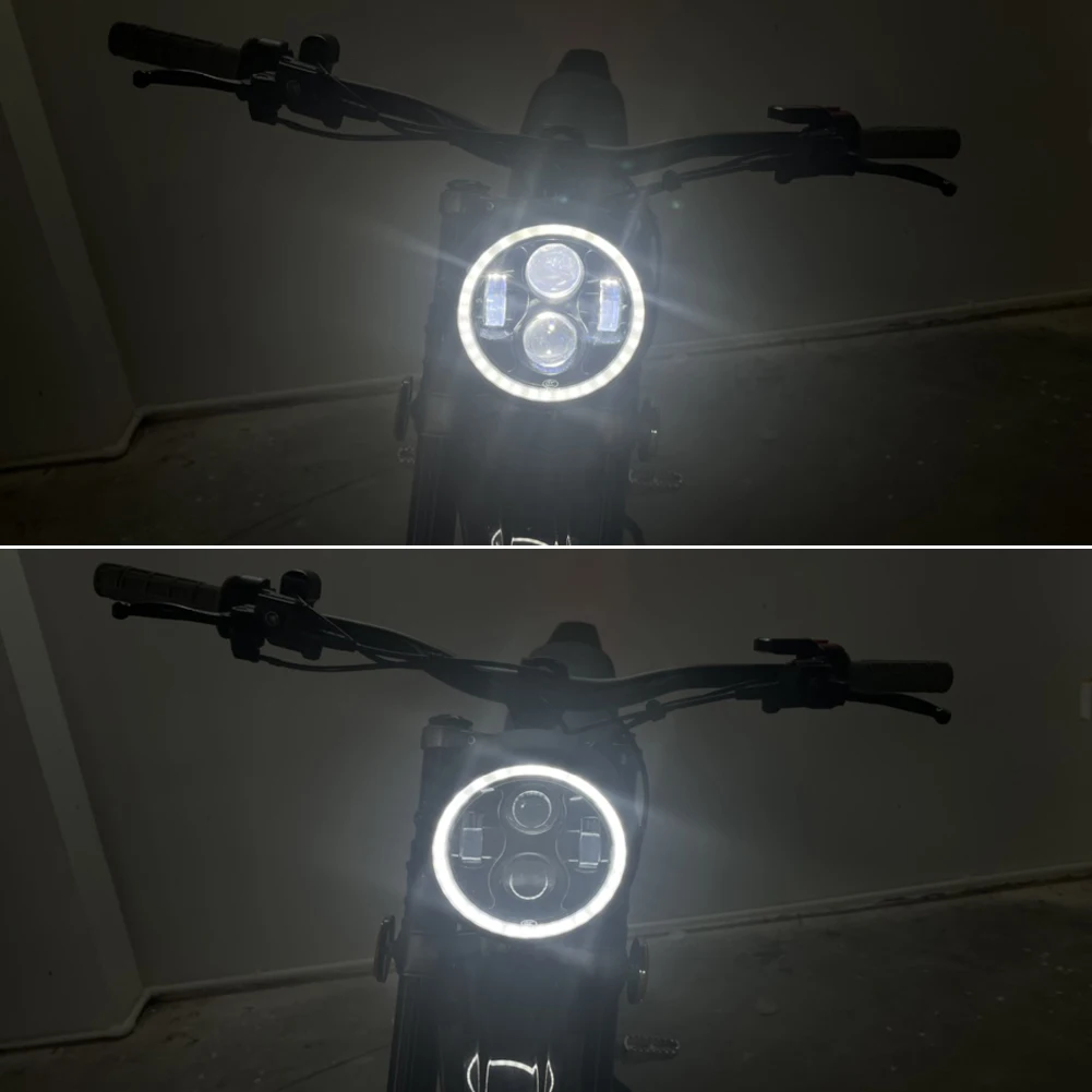 Luz dianteira do diodo emissor de luz para a bicicleta elétrica, lanterna impermeável, farol de EBike, farol, feixe baixo, feixe alto, jogo da conversão do motor, 12V-80V