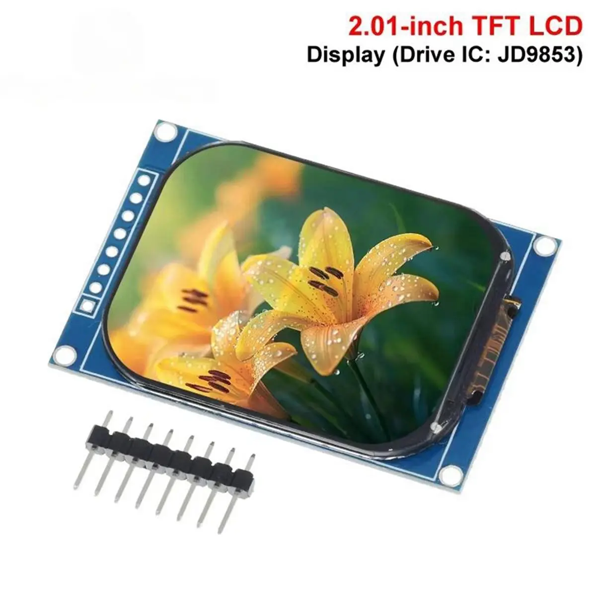 TOP RATED○▽2.01 Inch TFT LCD Display Module JD9853 Driver IC 240x296 Resolution 8 Pin SPI Color LCD Screen for DIY Project