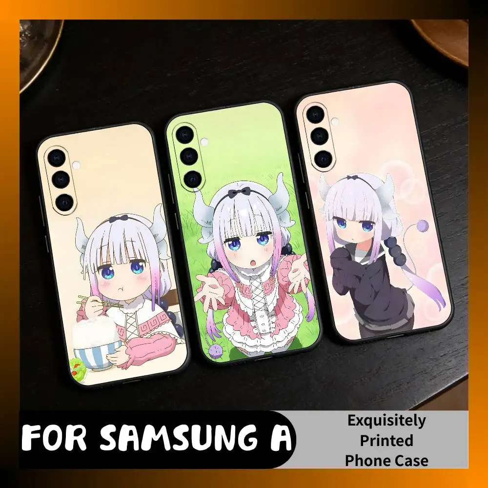 MKDM Cute K-Kanna Anime Phone Case For Samsung Galaxy A73,A72,A71,A70,A52,A51 Others Soft Black Cover