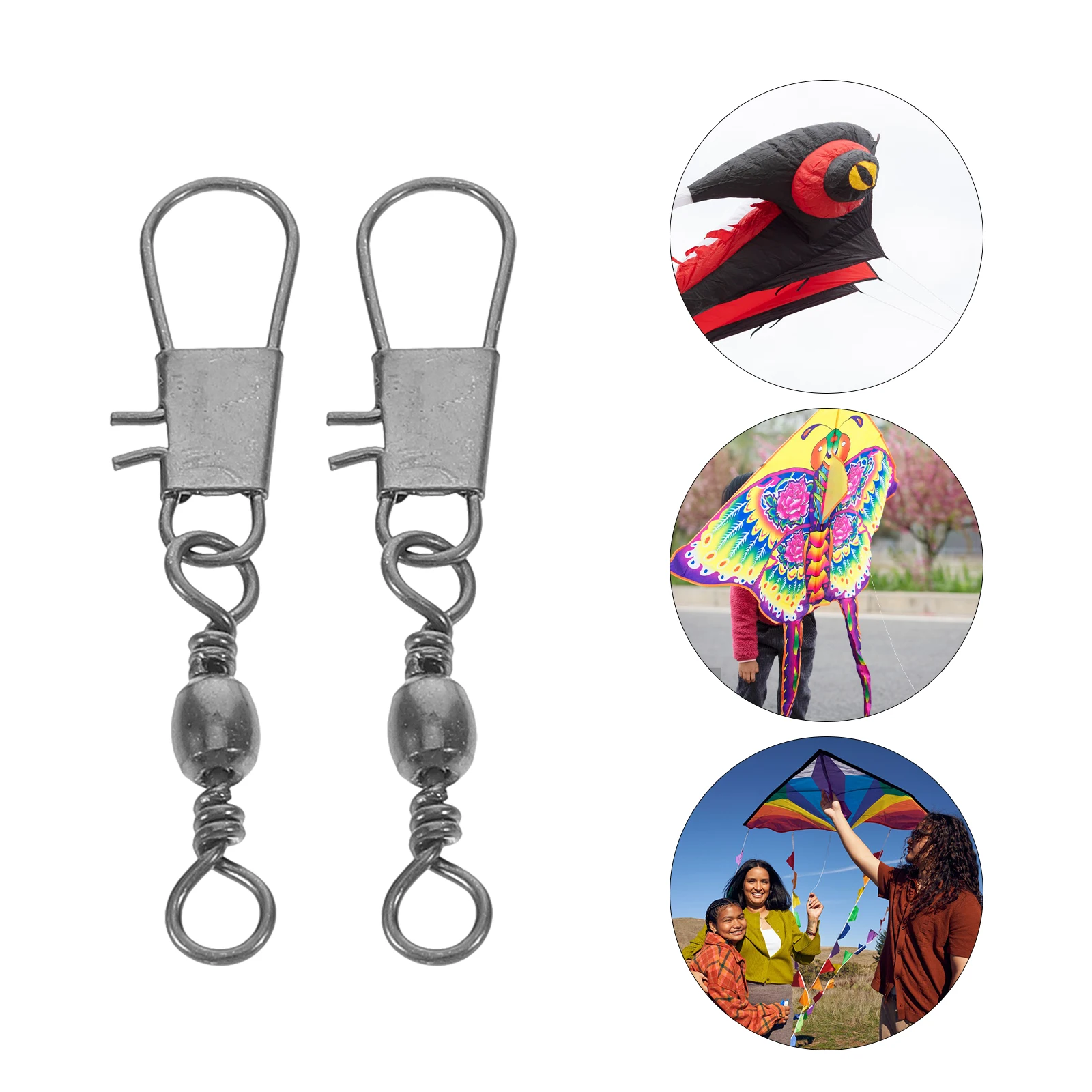 6-delige vliegerconnectorhaken Flying Line Spool vervangend onderdeel accessoires klikverbinding ijzeren metalen accessoire lager asdop