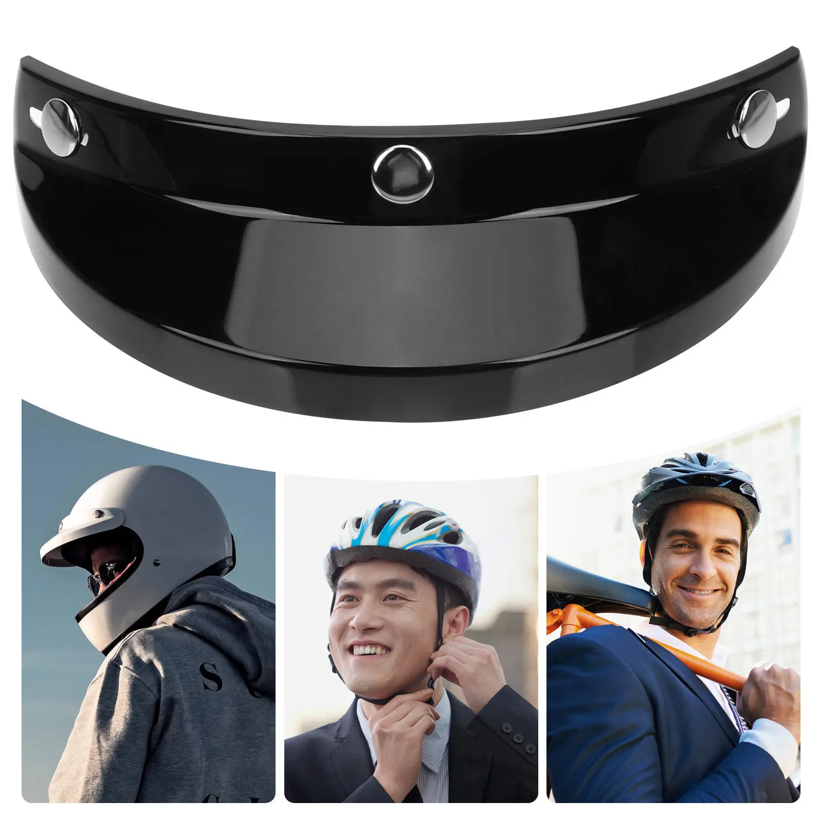 

Retro Motorcycle Visor Uv Sun Shade Wind Rain Protector Strong Wear Resistant Visor Insert for Cycling Motorbike Helmets