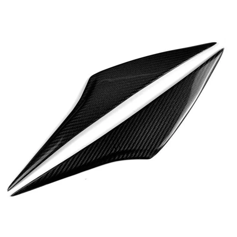 

Car Front Headlight Eyebrow Head Light Eyelid Eyebrow Carbon Fiber Trim For Mazda 3 2014-2016-A61E