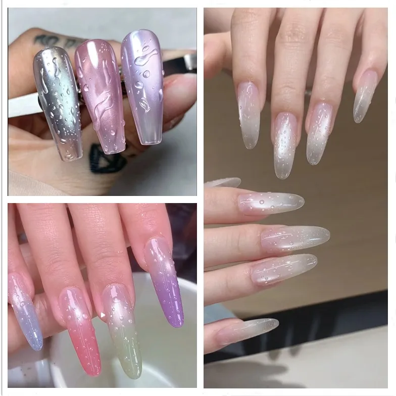 BORN PRETTY 3PCS 3D Water Drop Top Coat Cat Magnetic Eye Gel Polish 10ml Bubble Water Ripple Spring Summer Collection Varnish