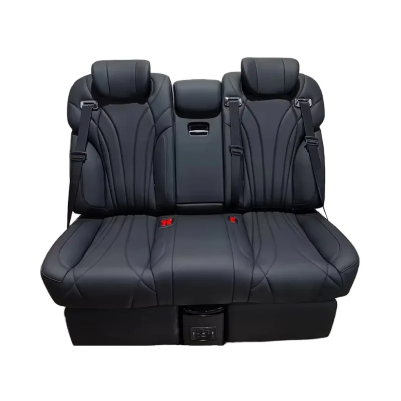 VIP Aero Leather Bench Sofa Bed 300 PU Leather Luxury Camper Van Modified Car Seats for V Class Car
