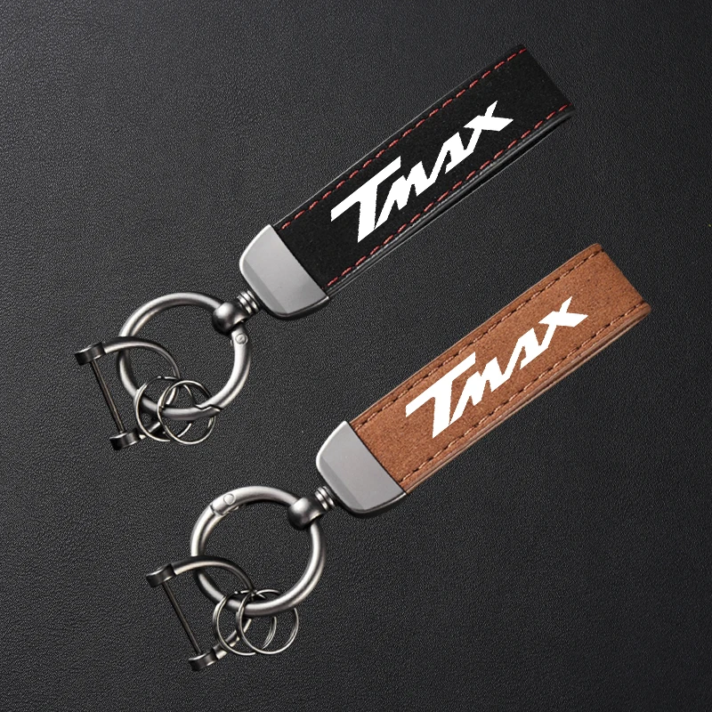 

For YAMAHA TMax 560 TMAX 530 500 TMax530 SX DX TECH MAX TMAX560 Accessories High-Grade Leather Suede Keychain Motorcycle Keyring