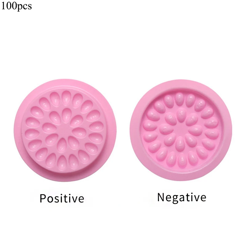 20/100 stücke Wimpern Kleber Ständer Halter Wimpern Verlängerung Liefert Klebstoff Palette Kunststoff Dichtung Auge Wimpern Kleber Pads Make-Up-Tool