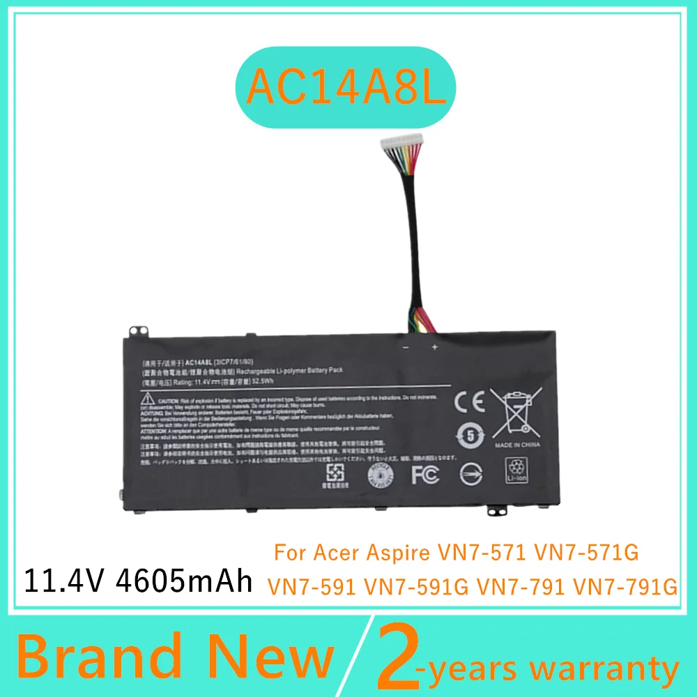 

Laptop battery For Acer Aspire V15 V17 Nitro VN7-571 KT.0030G.001 VN7-571G VN7-591G-74SK VN7-591G VN7-591 VN7-791G AC14A8L