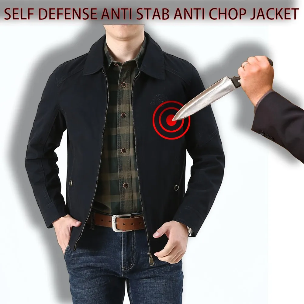 

Tactical Lightweight Flexible Hidden Anti Stab Anti Hack Jacket For Self-defense Outdoor Anti Hacker Casual Retro Full Body Armo