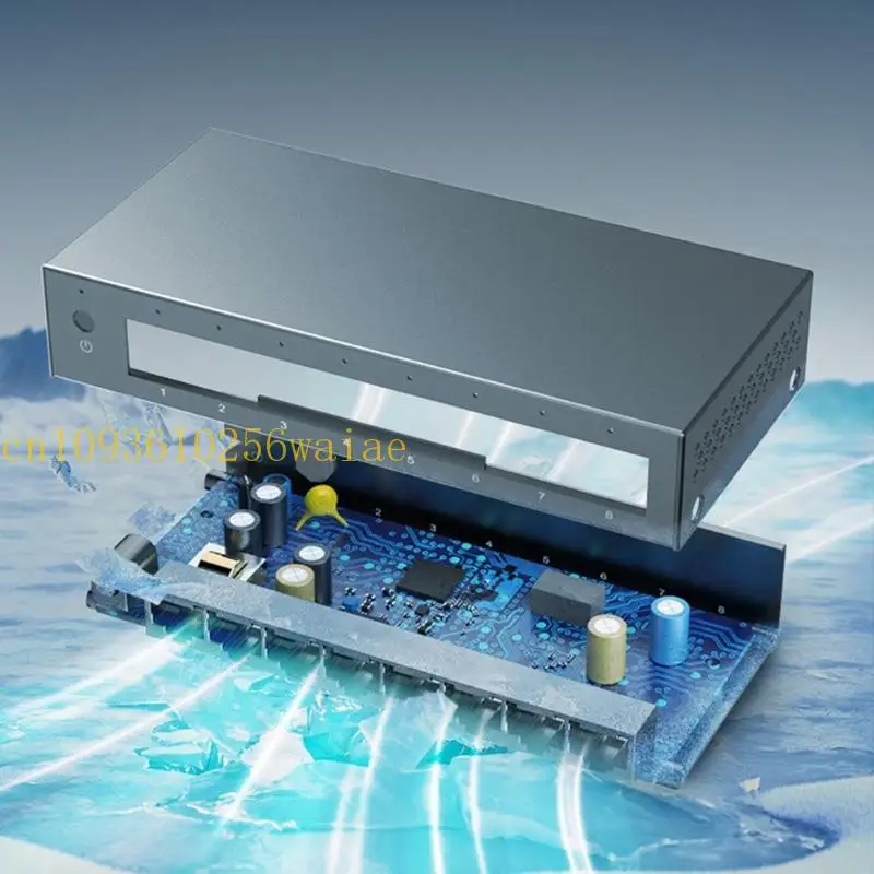 652F Metal 8 Port Gigabit Switchs Auto MDI/MDI X Detection Energy Saving Switches Ethernet for Office Home