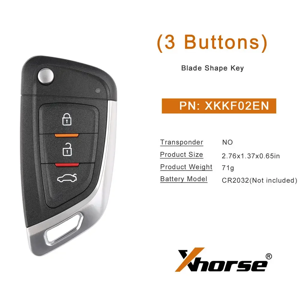 Xhorse VVDI2 XK Wire Remote Key for VVDI2 XKB501EN/XKB508EN/XKKF02EN/XKHY02EN/XKLKS0EN/XKHY05EN/XKMQB1EN/XKKF20EN