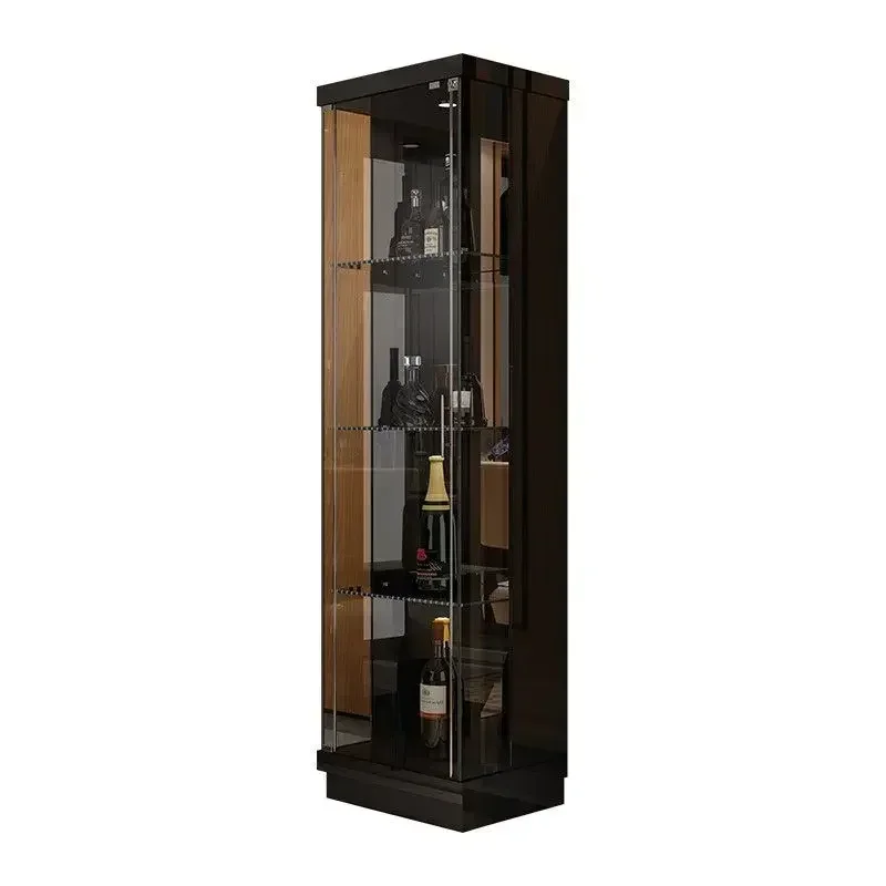 Modern Glass Wine Cabinet - Wall-Mounted Display Shelf for Living Room, European Style Meuble Vin Furniture - Image 5