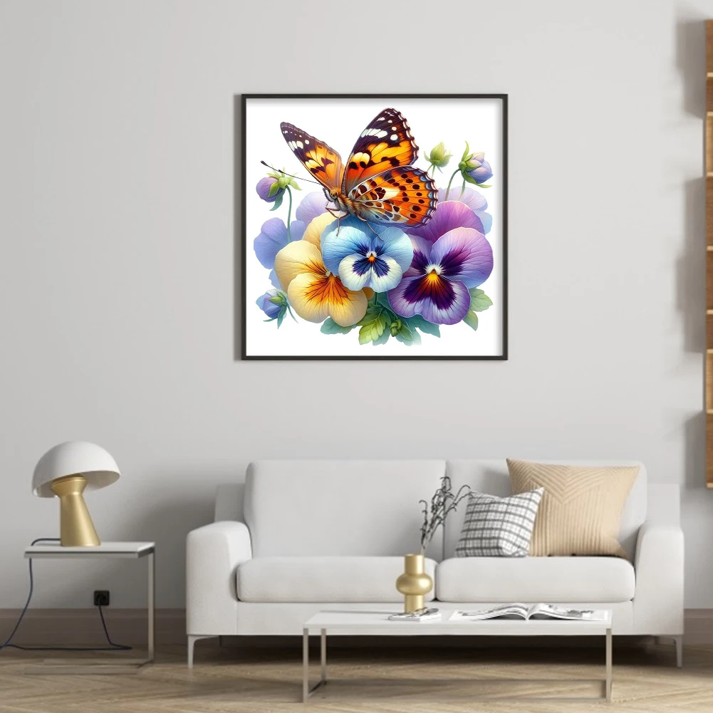 

Full Embroidery Eco-cotton Thread 11CT Printed Flower Cross Stitch Kit Art