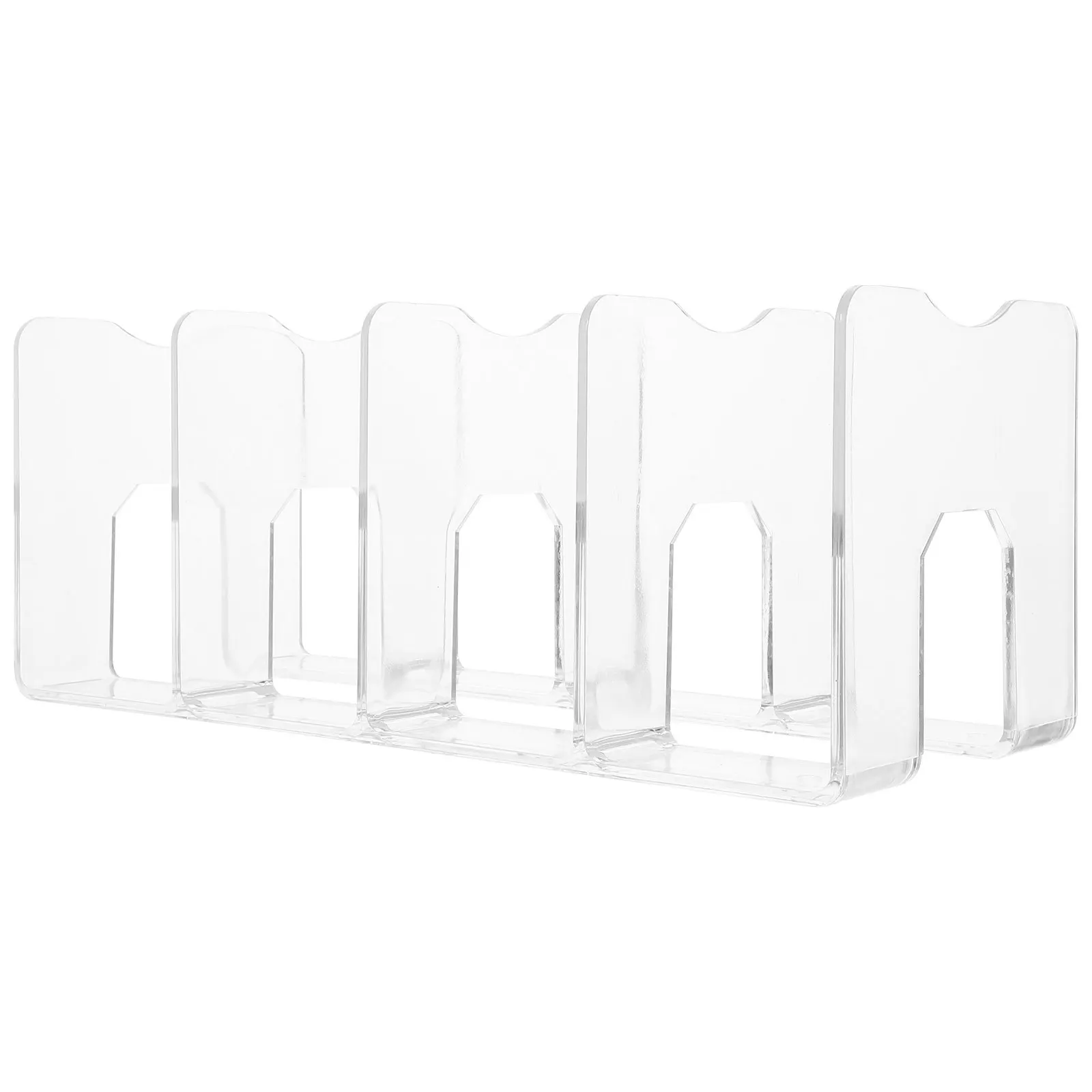 

4Pcs File Stand Grid Design Transparent Desk Organizer Document Rack Office Library Decor File Stand Document Rack