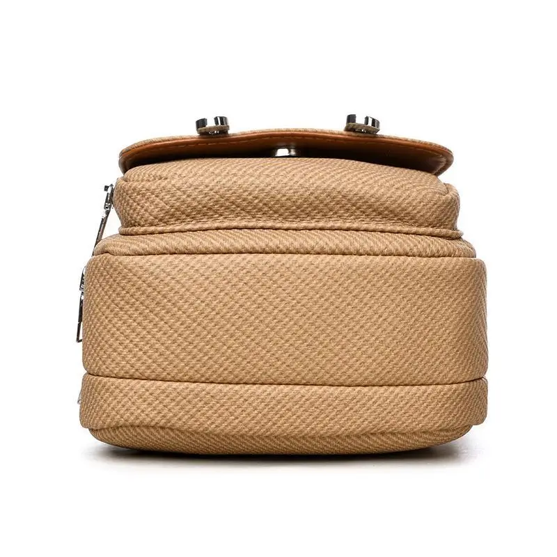 Fashion New Women's Large Capacity Single Shoulder Crossbody Backpack Handheld Soft PU Leather Elegant High-Quality Texture M