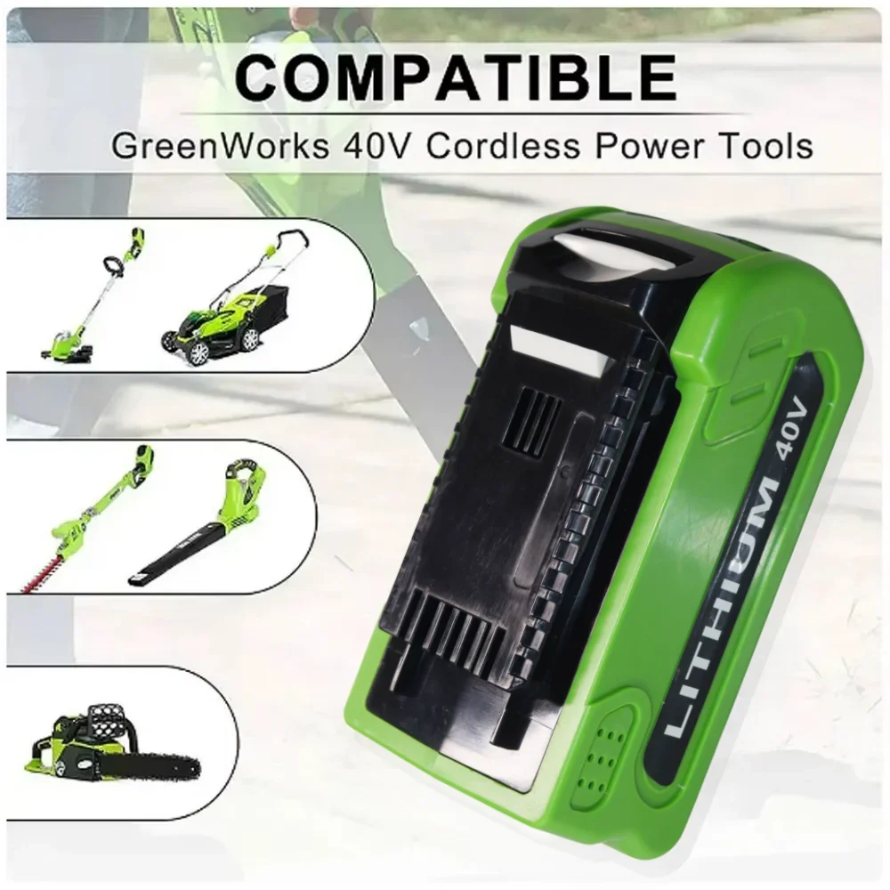 For GreenWorks 40V 4000mAh Replacement Tools Battery Lithium ion Rechargeable Battery 29462 29472 22272 20292 22332