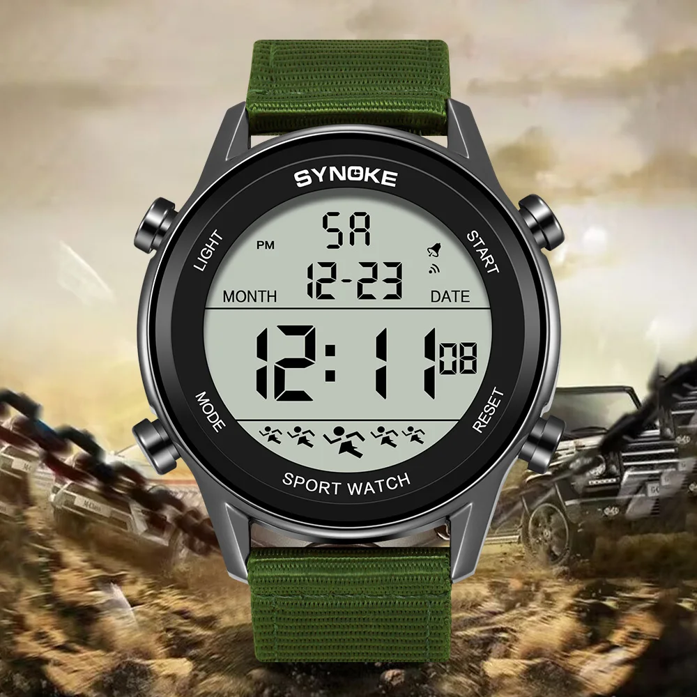 SYNOKE Men's Waterproof Digital Watch