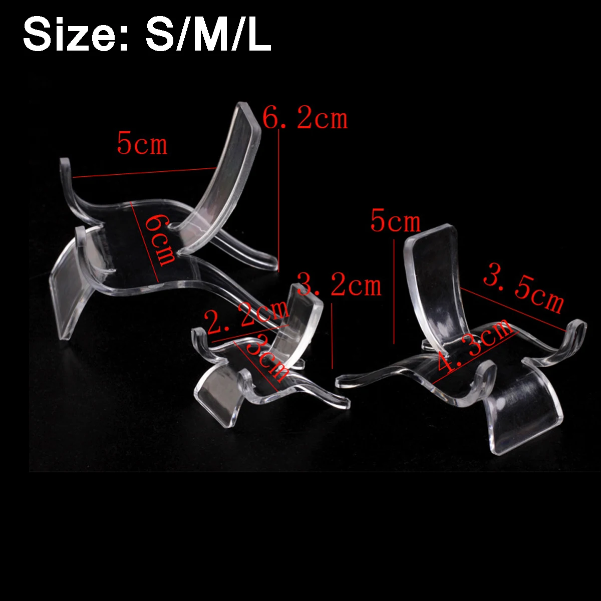1/5/10/20/50Pcs Acrylic Stand Transparent Display Easel Rack Minerals Crystal Holder Support Mineral Stands Collectibles Display
