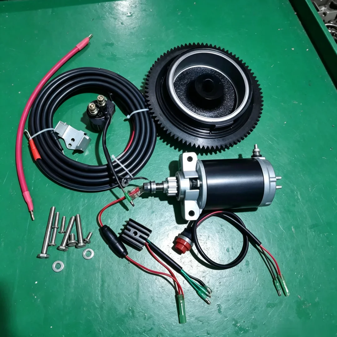 4-Stroke 15HP Rear-Mount Electric Start Kit For Yamaha Hidea Parsun Outboard Motor Complete Conversion Accessories