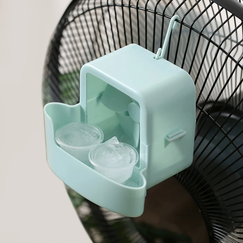 صندوق تخزين تبريد المروحة الكهربائية صندوق تخزين الثلج تبريد سريع محمول مع خطاف تعليق مراوح كهربائية حامل الثلج