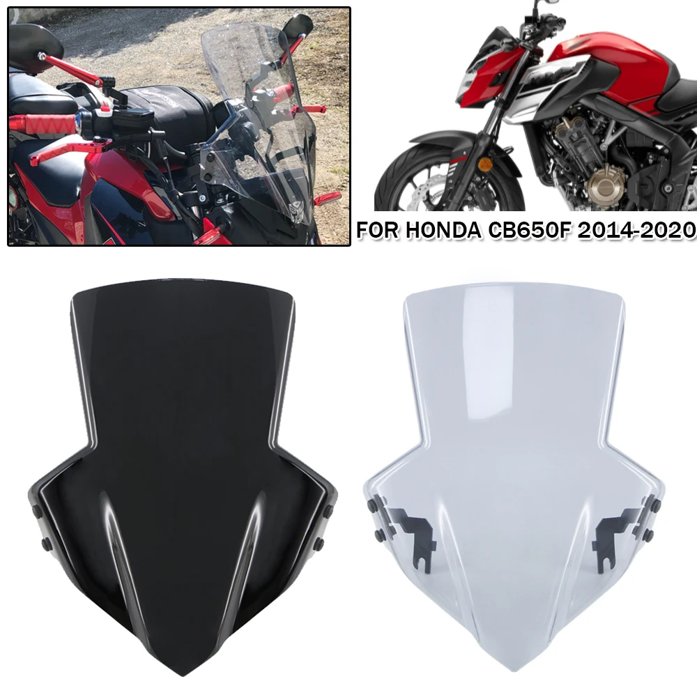 

Motorcycle Windscreen Airflow Wind Visor Deflector Fly Screen Windshield Protector For Honda CB650F CB 650F 2014-2018 2019 2020