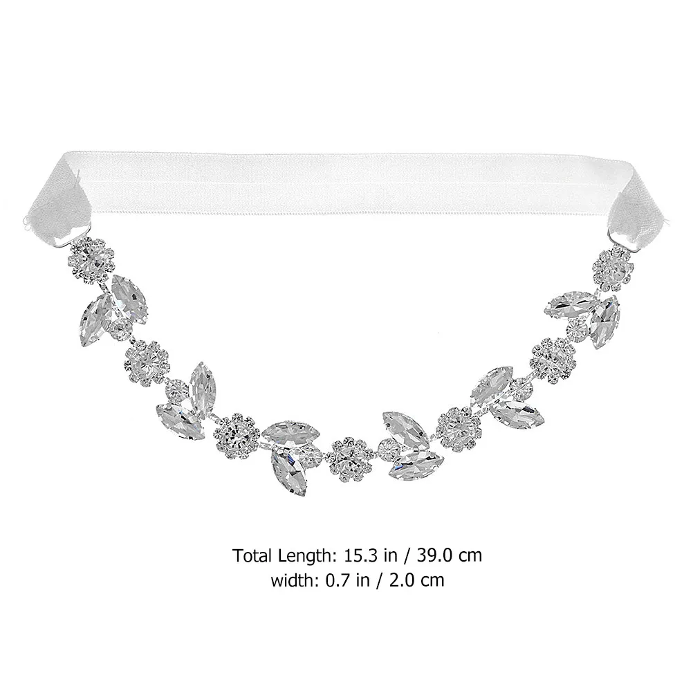 Bridal Garter Elegant Rhinestone Flower Elastic Leg Band for Wedding Party Engagement Prom Bridal Garter Wedding Leg Garters
