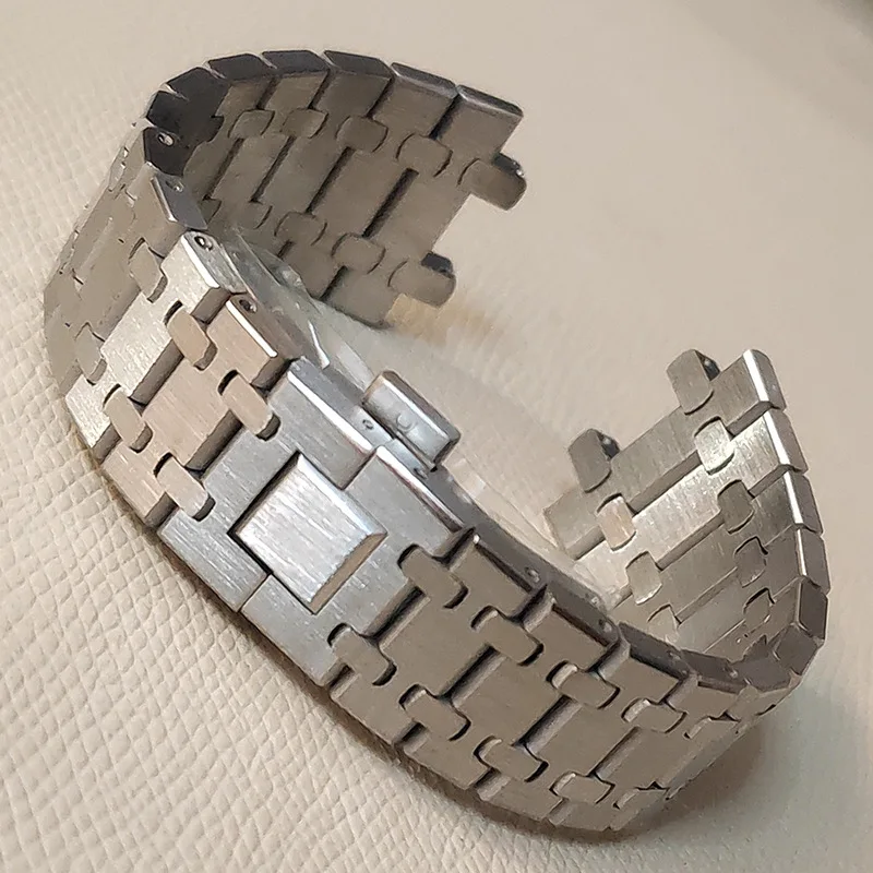 

904 Solid Stainless Steel Watchband For AP 15400 15703 AP ROYAL OAK Audemars Piguet Royal Oak Watch Strap 21mm 26mm Men Bracelet