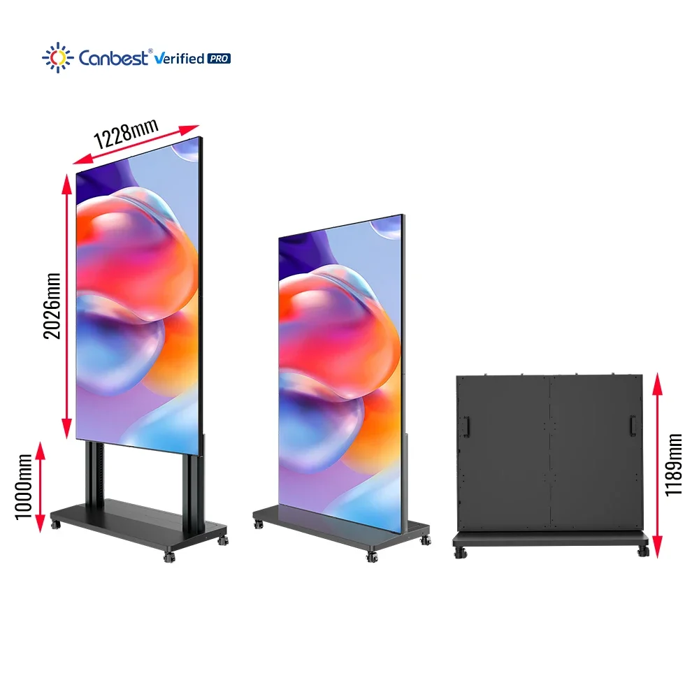 Foldable Motorized Elevation COB GOB Portable Rental LED Display Screen P1.2 P1.5 P1.8 Seamless Indoor Digital Poster for Exhibi - view 2