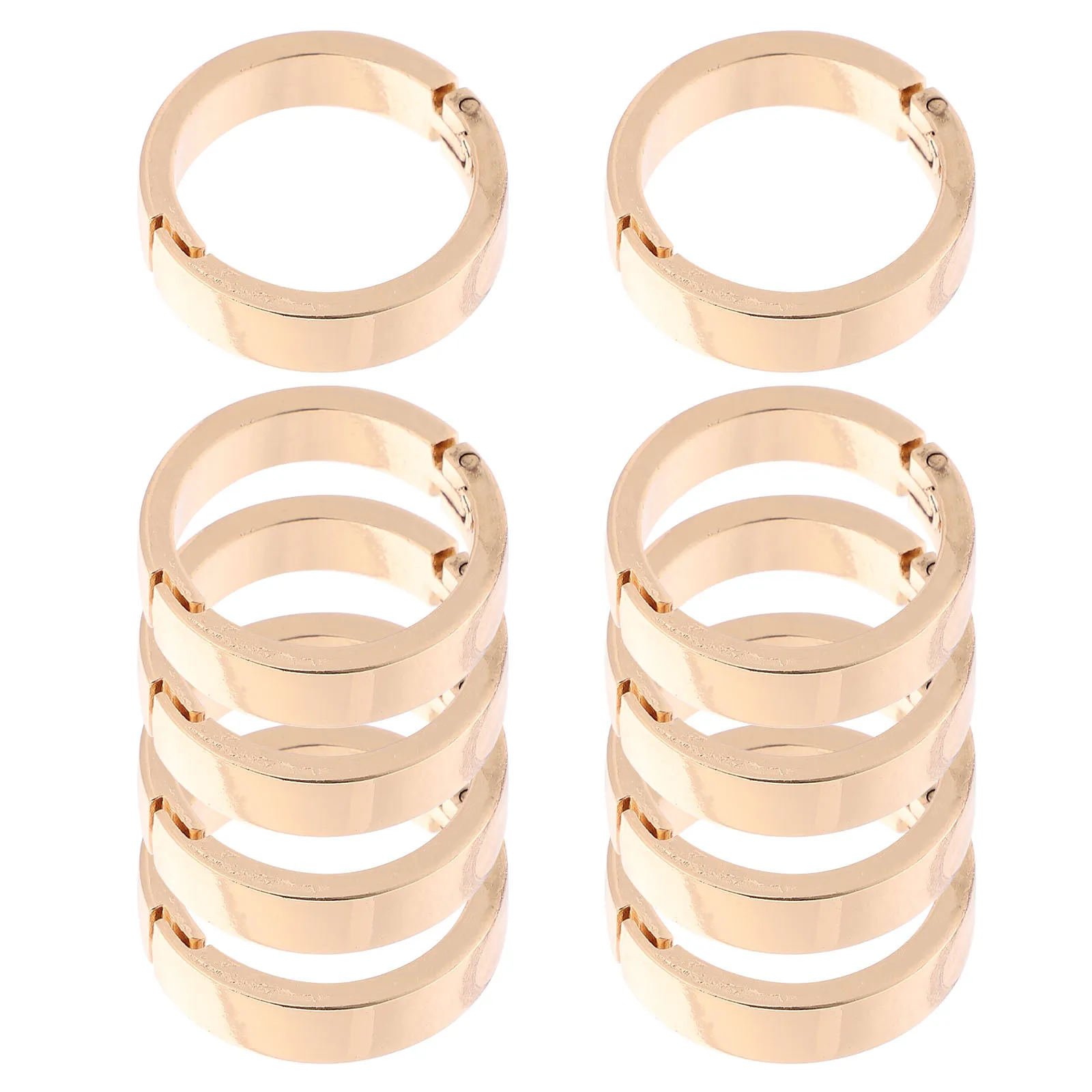 10Pcs Openable Zinc Alloy Calendar Binding Rings Small Loose Leaf Clips for Index Cards Paper Crafts Binder Circle Rings