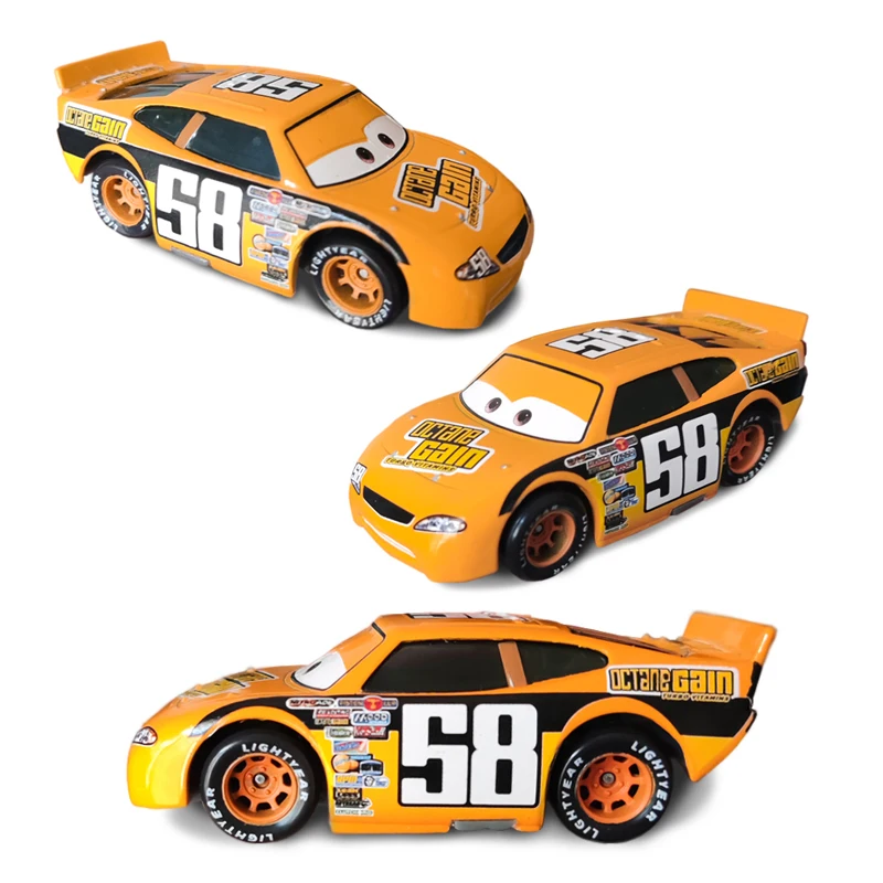 Pixar Cars General Mobilization Gelb Nr. 58 McQueen Black Warrior Board Teeth Polizeiauto Galvanisiertes Spielzeugauto-Modell Geschenke