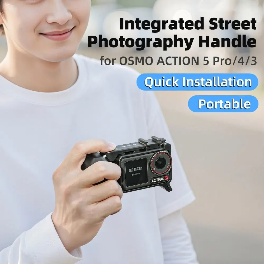 

Комплект быстросъемных рукояток Xplorer: пластиковая рамка, кнопка спуска затвора, рукоятка для камеры DJI Osmo Action 5 Pro/4/3