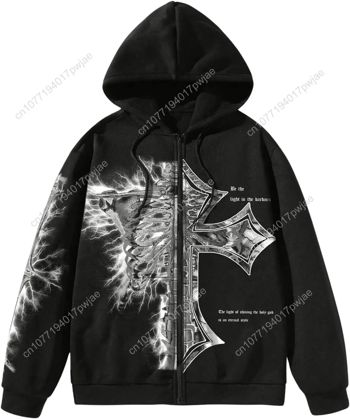 

SHENHE Men's Zip Up Graphic Hoodie Long Sleeve Drawstring Thermal Jacket Sweatshirt