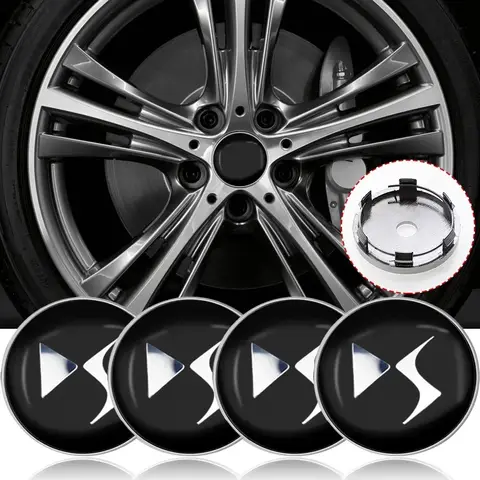 4pcs 60mm Car Wheel Center Hub Cap Rim Cover Emblem Stickers For DS DS4S DS5 5LS DS3 DS4 DS6 DS7 DS9 E-Tense RUBIS SPIRIT WILD