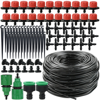 KESLA 5M-20M Micro Drip Irrigation System Portable Automatic Watering Kit Adjustable Drippers 1/4'' Garden Hose for Potted Plant