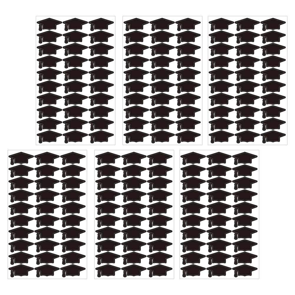 

6 Sheets Themed Creative Diy Decor For Gift Box Wrapping Envelopes Notebooks Cake Bags Graduation Hat Sealing Labels