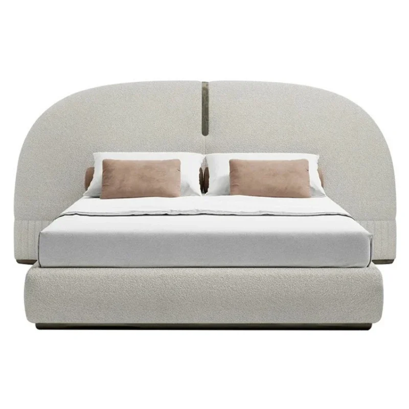 

Italian bed fabric double b ed villa master b e d des igner minimalist cloud b ed