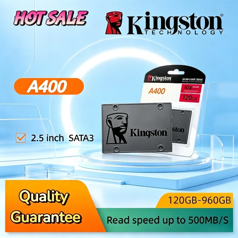 120GB-960GB Available for Laptop Desktop PC High Performance Kingston A400 2.5 Inch SATA3 Internal Solid State Drive