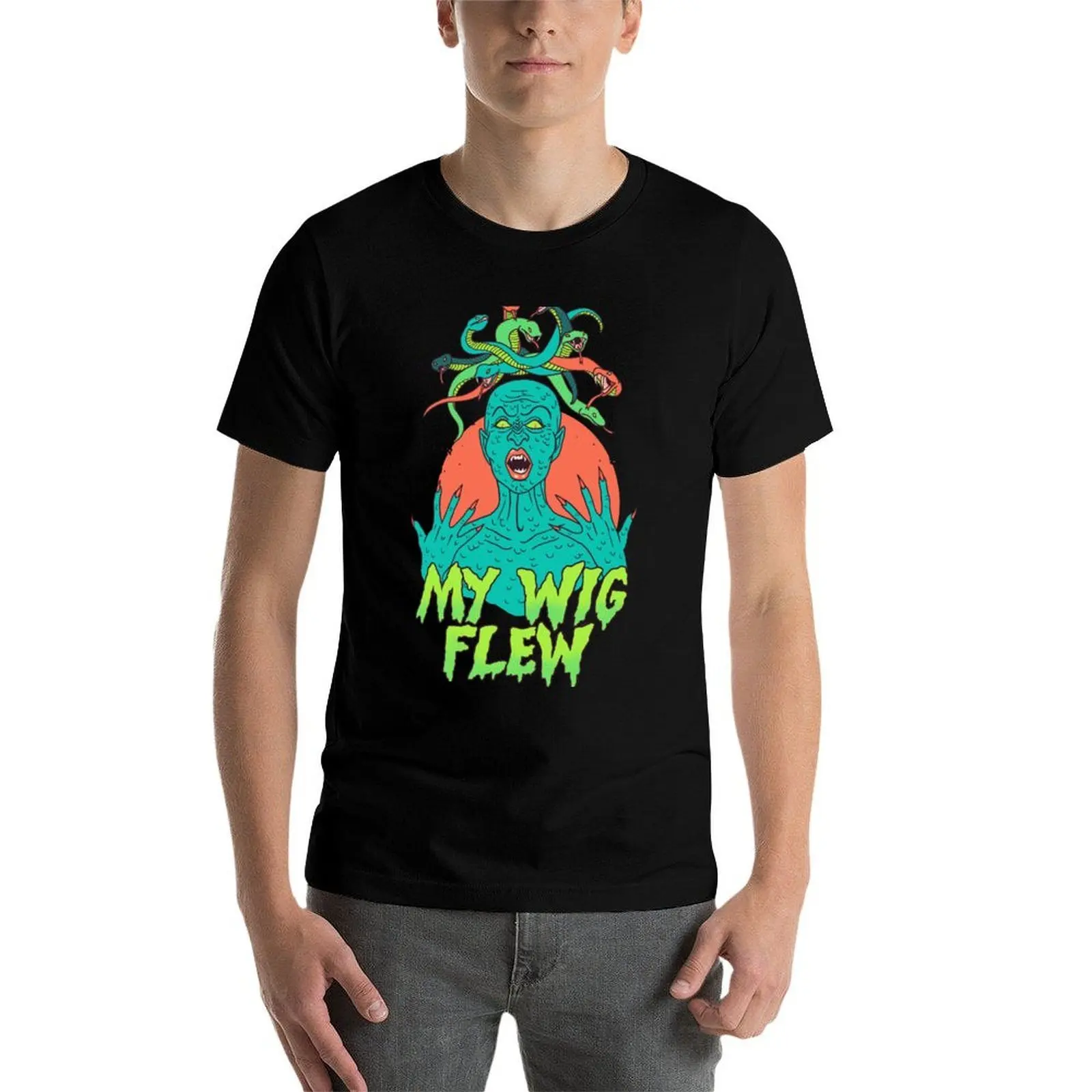 My Wig Flew T-shirt anime t-shirt t-shirts voor man pack wit T-shirt