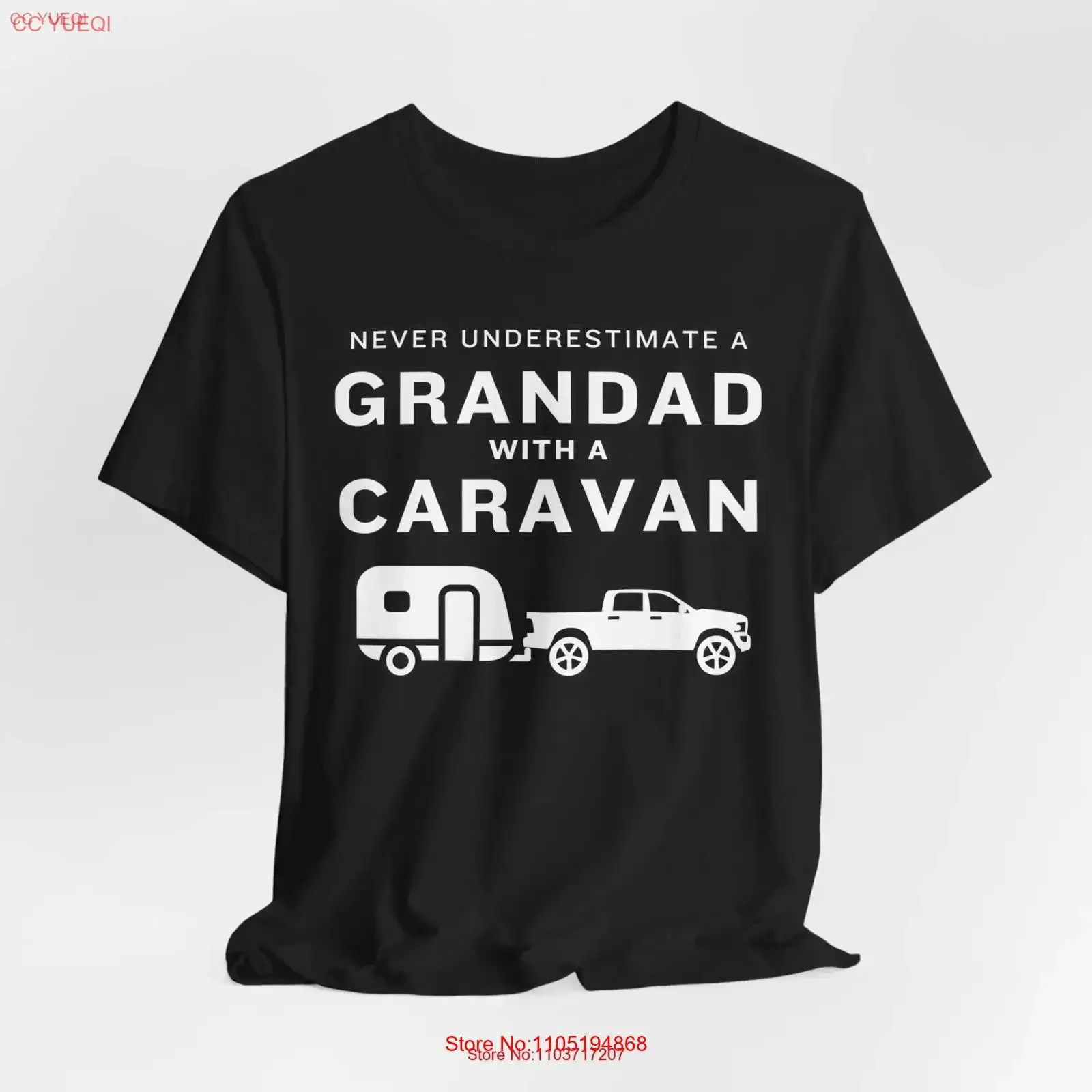 Never Underestimate a Grandad With Caravan RV T shirt vintage Washed Slightly Versatile Casual Soft Stretched graphic Unisex
