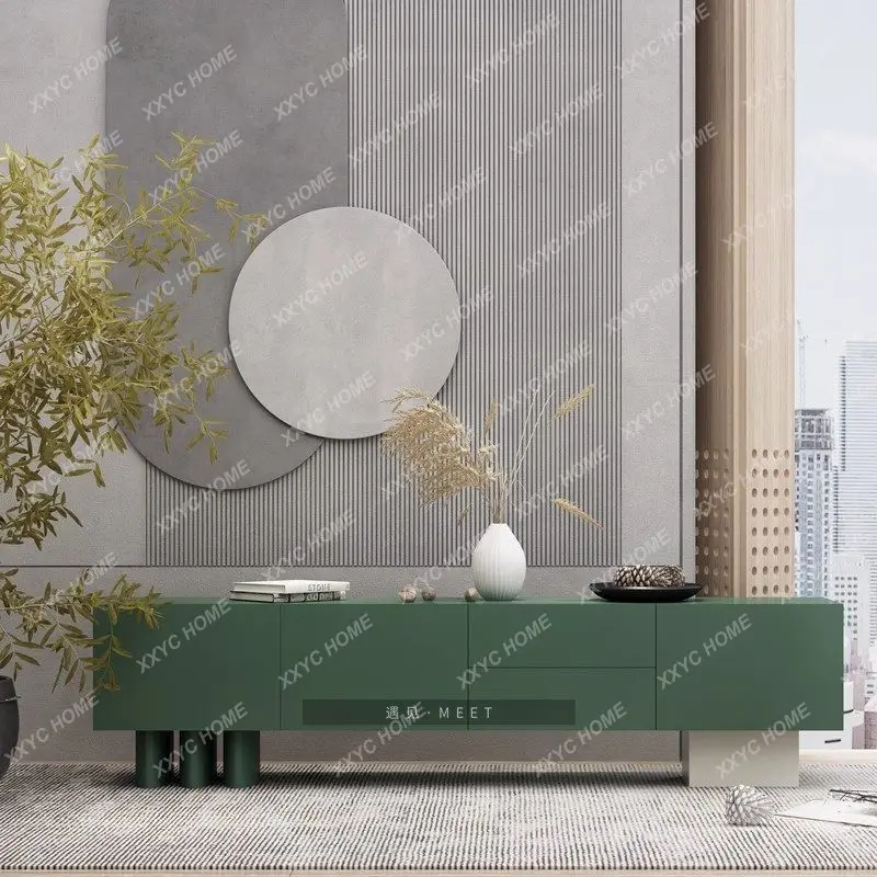 XX TV Cabinet Locker Simple Modern Model Room Living Room Floor Cabinet Baking Paint Custom Fashion