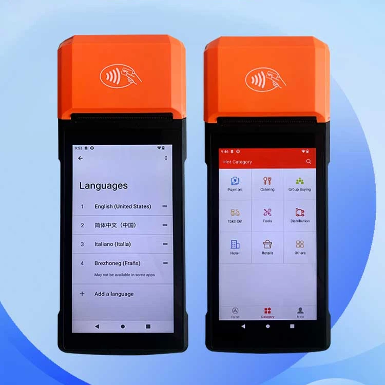 Nuovo design Android 8.1 3G Wireless Terminali per macchine POS mobili da 5,5 pollici per ristorante